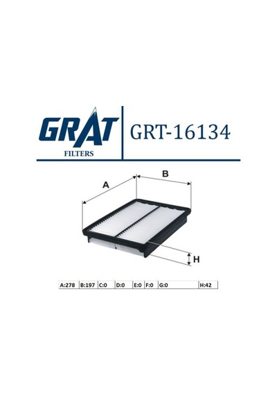 Hava Fıltresı - Hyundaı: Santafe 1114/kıa: Sorento 1114 "2.0 Crdı" Grt-16134 Grt-16134