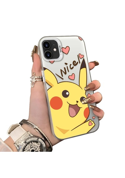 Apple  iPhone 11 Uyumlu Beyaz Deri Dokulu Silikon Kamerayı Korur Şok Emici Kılıf Leopard
