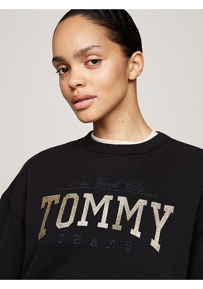Tommy Hilfiger Tjw Nw Bxy Glıtter Varsıty Crew