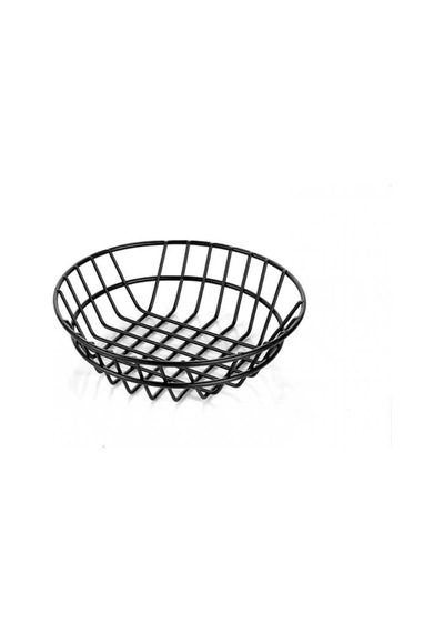 Altınbaşak Metal Örgülü Yuvarlak Ekmek Meyve Sepeti 20cm A01401 Siyah