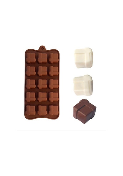Silikon Çikolata Kalıbı Hediye Paket Goldcakes
