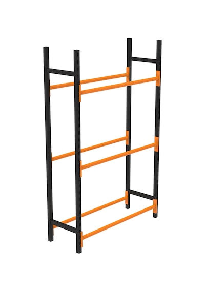 3 Katlı Lastik İstifleme Rafı, Mini Rack 40x120 Cm-150 Cm Çok Renkli