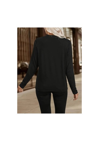 Butik İstanbul Kadın Uzun Kollu V Hakim Yaka Fermuar Detaylı Viskon Bluz Siyah Butik İstanbul Kadın Uzun Kollu V Hakim Yaka Fermuar Detaylı Viskon Bluz Siyah
