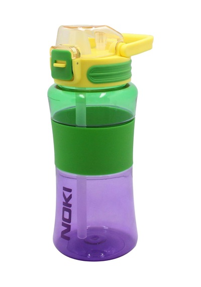 Noki Tritan Pipetli Kapak Çift Renk Silikon Kemerli 700 Ml Matara Çok Renkli