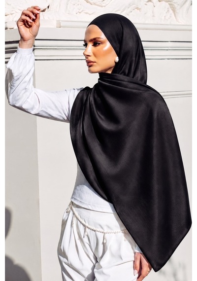Olcay İpek Organze Abiye Şal Siyah 105