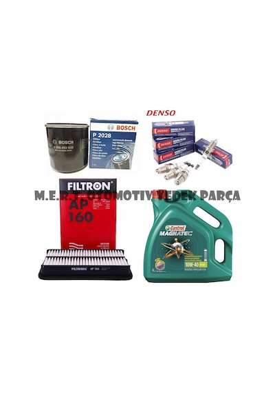 Efsane Corolla Uyumlu 1.6 Bakım Seti (1992-1999) Filtre+Buji+10W40 Yağ