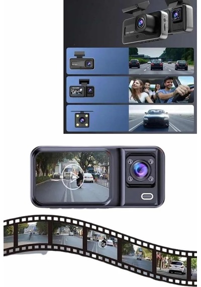 Dvr Araç İçi Kamera Ön Ve İç Kamera 2 İnç Ekranlı Çift Kamera 08187555