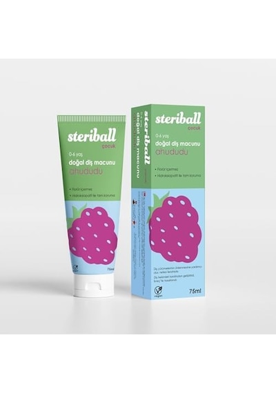 Doğal Diş Macunu Florürsüz 75 Ml - Ahududu Florür İçermez, Hidroksiapatit İle Tam Koruma, Vegan
