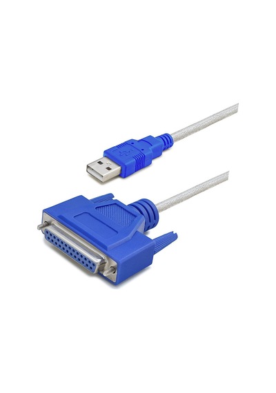 Usb To Paralel Lpt Yazıcı Dönüştürücü Kablosu 1.3 M - Silver Mavi Hdx7531 Evimdeyokyok