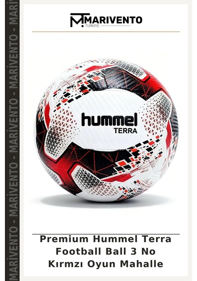 Premium Hummel Terra Football Ball 3 No Kırmzı Oyun Mahalle Kırmızı