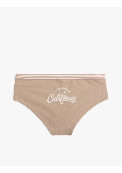 Koton Pamuklu Yüksek Bel Çizgili Hipster Kadın Külot Pembe 5slk30041mk Gül