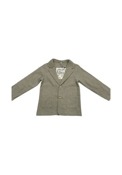 Nanica Kids Erkek Çocuk Cepli Keten Ceket-14576 Yeşil
