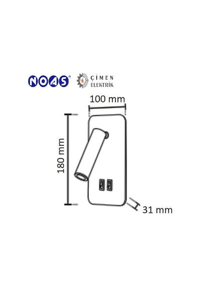 Noas Yl85 1732 Beyaz Kasa Ronda Led Dekoratif Aplik 3+7w 3200k Gün Işığı Beyaz