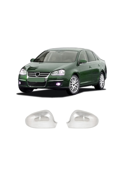 Volkswagen Jetta Uyumlu 2005-2011 Krom Ayna Kapağı 2 Parça Paslanmaz Çelik