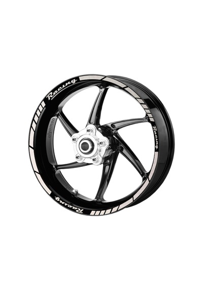 Deeb Motosiklet Jant Şeridi Universal Racing Beyaz Beyaz Model X N11.34805
