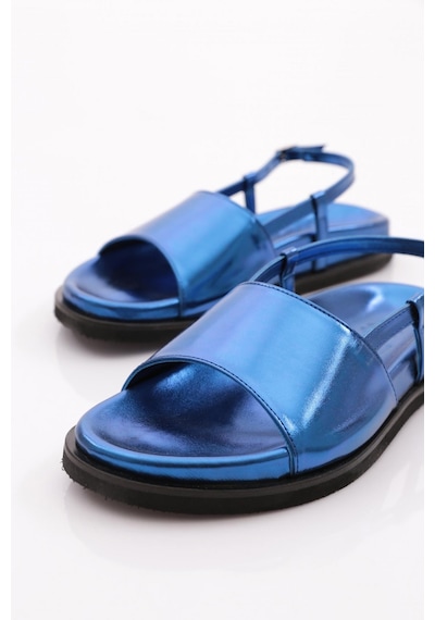 Dgn 3015 Kadin Kalin Bantli Sandalet 3015-2261-R13811 Saks Mavi Dgn 3015 Kadin Kalin Bantli Sandalet 3015-2261-R13811 Saks Mavi