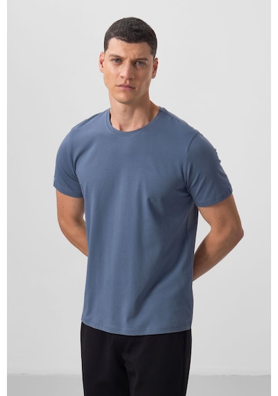 Tommylife Tommy Life Petrol Erkek Basic Kısa Kol Standart Kalıp O Yaka T-shirt - 87911 PETROL