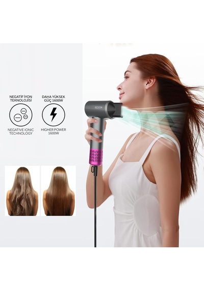 Rexon Super-Power 3-in-1 Saç Kurutma Makinesi 1600W-2000W, İyon Özellikli, Daha Sessiz