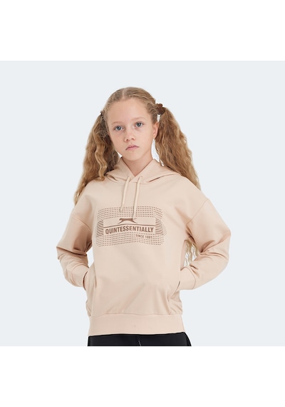 Slazenger LAYO Çocuk Kapüşonlu Camel Sweatshirt