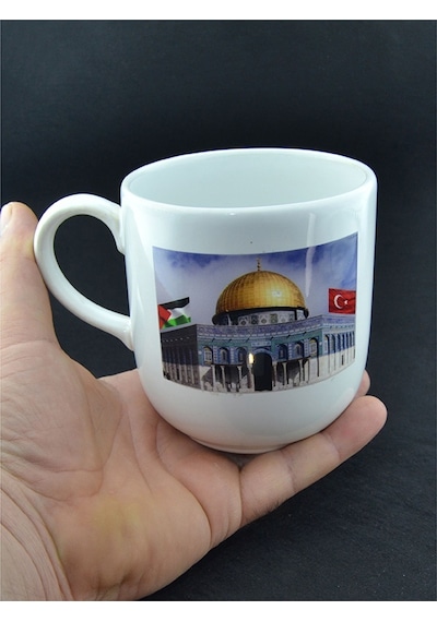 Filistin Mescid-i Aksa Baskılı Seramik Kupa Bardak