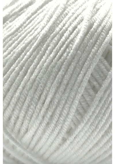 Premium Orijeans Amigurumi Ipliği Punch Panç Jeans Baby Soft Cotton 50 Gr Örgü Ipi Beyaz