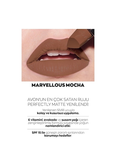 Avon Ultra Beauty Stylo Ruj Cappucino + Avon Ultra Mat Ruj Marvellous Mocha + Avon Tinted Lip Balm Renkli Dudak Balmı Plum