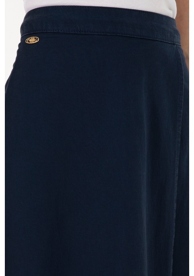 U.S. Polo Assn. Kadın Lacivert Maxi Dokuma Etek 50300666-VR033