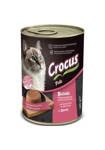 Crocus Yetişkin Kedi Kuzulu Pate Yaş Mama 400 Gr
