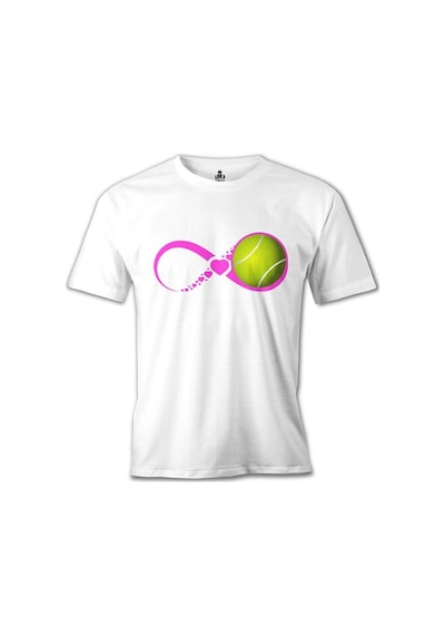 Tenis - Love Beyaz Erkek Tshirt