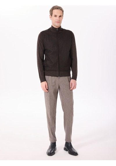Hackett Koyu Kahve Erkek %100 Yün Slim Fit Ceket Hm703256