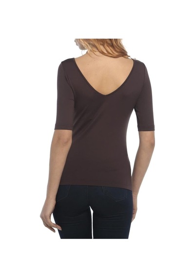 Bulalgiy Kadın Kahverengi Basic Tişört - Bga156144 Kahverengi