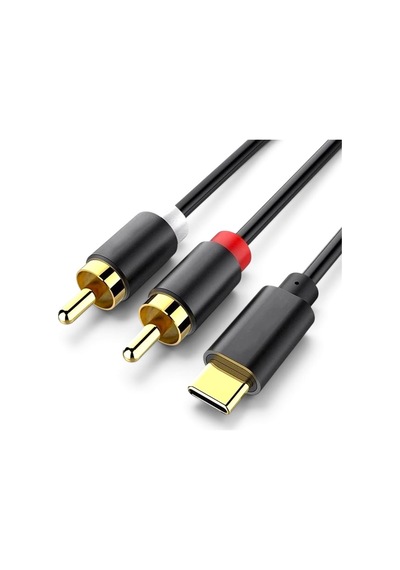 Powermaster Pm-29963 Type-c To 2xrca 2 Metre Ses Aktarım Kablosu