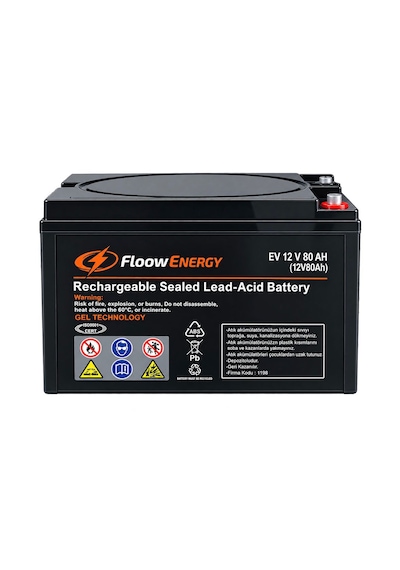 Floow Energy 12v 80 Ah Jel Akü Ev Serisi - 2026 Üretim