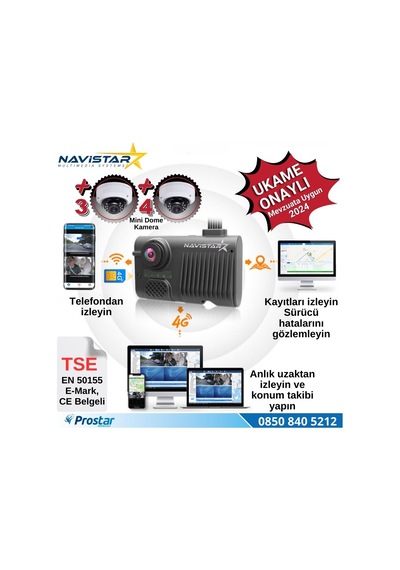 4 Kameralı 4g Gps Wifi Acil Durum Butonu Dahil Pratik Montaj Kamera Seti
