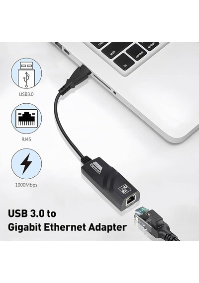 Molix Mx-2130 Usb 3.0 To Gigabit Ethernet Adaptörü - 10/100/1000 Mbps Yüksek Hızlı Çevirici