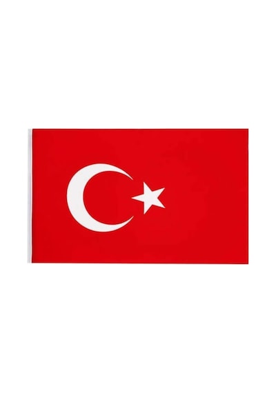 İpli Orta Boy Kağıt Bayrak, 40'lı 4 Adet, Türk Bayrağı, 8 Cm X 13 Cm Diğer