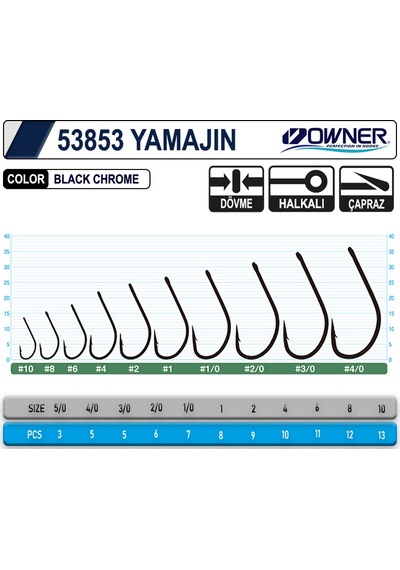 Owner 53853 Yamajin With Eye Black Chrome İğne 4