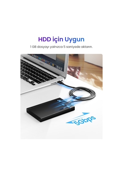 Ugreen 3.0 A Usb-a & Usb-c, Data Ve Şarj Kablosu,1 Metre, Siyah, Acbugn20882, 20882