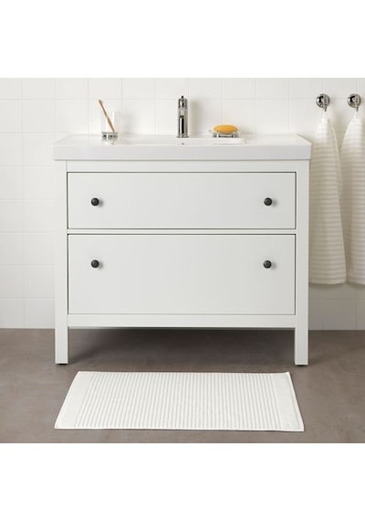 Banyo Paspası Pamuk, 50x80 cm Beyaz Renk Beyaz