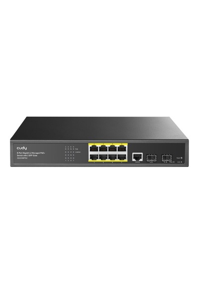Cudy GS2008PS2 2port Gigabit SFP 1 consol 2 gigabit Combo 8 Port Poe L2 Yönetilebilir Gigabit Switch