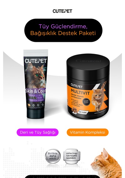 Kedi Bağışıklık & Tüy Güçlendirme Destek Paketi