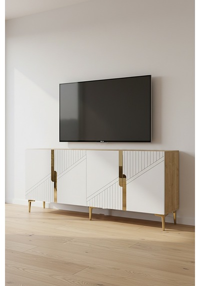 Ka1828dbg Evva Konsol Ve Tv Sehpası Safirmeşe-beyaz-gold 180cm Safirmeşe - Beyaz - Gold Ka1828dbg Evva Konsol Ve Tv Sehpası Safirmeşe-beyaz-gold 180cm Safirmeşe - Beyaz - Gold