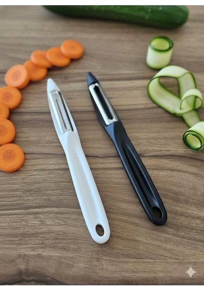 2li Yan Soyacak Siyah Ve Beyaz Lüks Soyacak Premium Kaliteli Soyacak Meyve Sebze Soyacak Çok Renkli Diğer