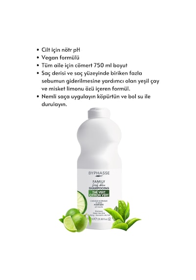 Family Fresh Normal Ve Yağlı Saçlara Özel Yesil Çay Ve Misket Limonlu Şampuan 750ml