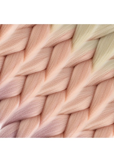 Afrika Örgülük Ombreli Sentetik 100 Gr. / Platin / Soft Turuncu / Soft Lila - Mydr-462955 Çok Renkli