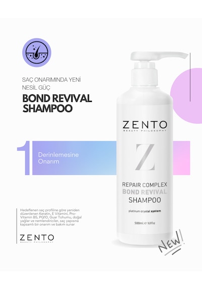 Zento Repaır Complex Bond Revıval Shampoo 500 Ml