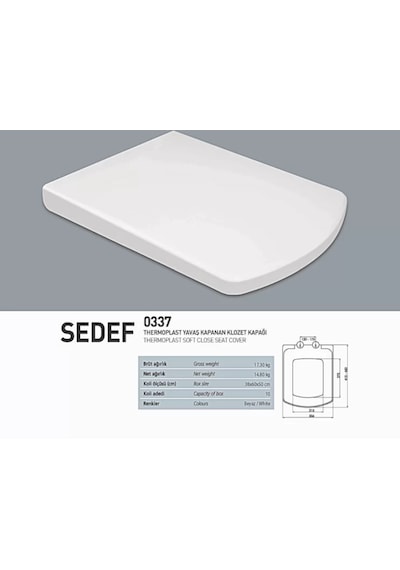 Nkp Sedef Thermoplast Yavaş Kapanan Klozet Kapağı - Nkp0337
