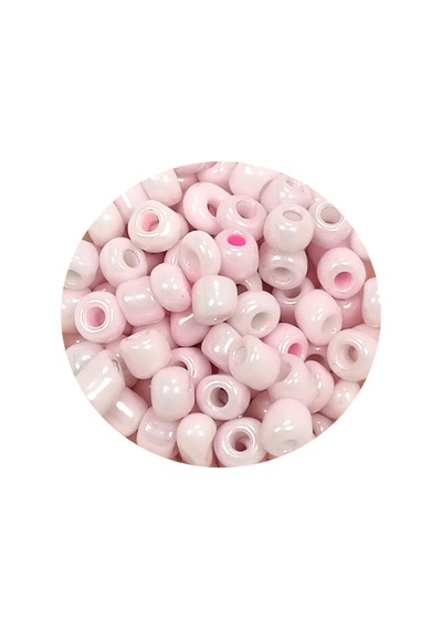 Dökme Cam Kum Boncuk Büyük Boy 6/0 4 Mm - 60 Gram - Toz Pembe - Bnc113