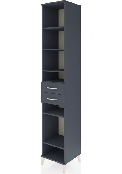 Hyperion Dolap 6 Raflı 2 Çekmeceli 44x44x243 Antrasit-antrasit Antrasit