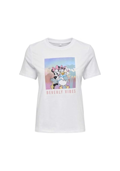 Only Kadın T-shirt Dısney Lıfe Mınnıe 15322575 Beyaz
